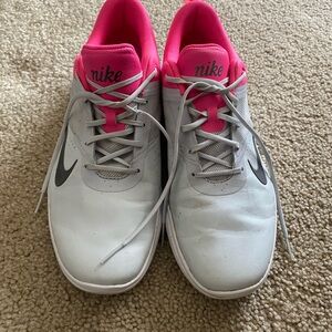 Nike Women's White and Hot Pink Sneakers